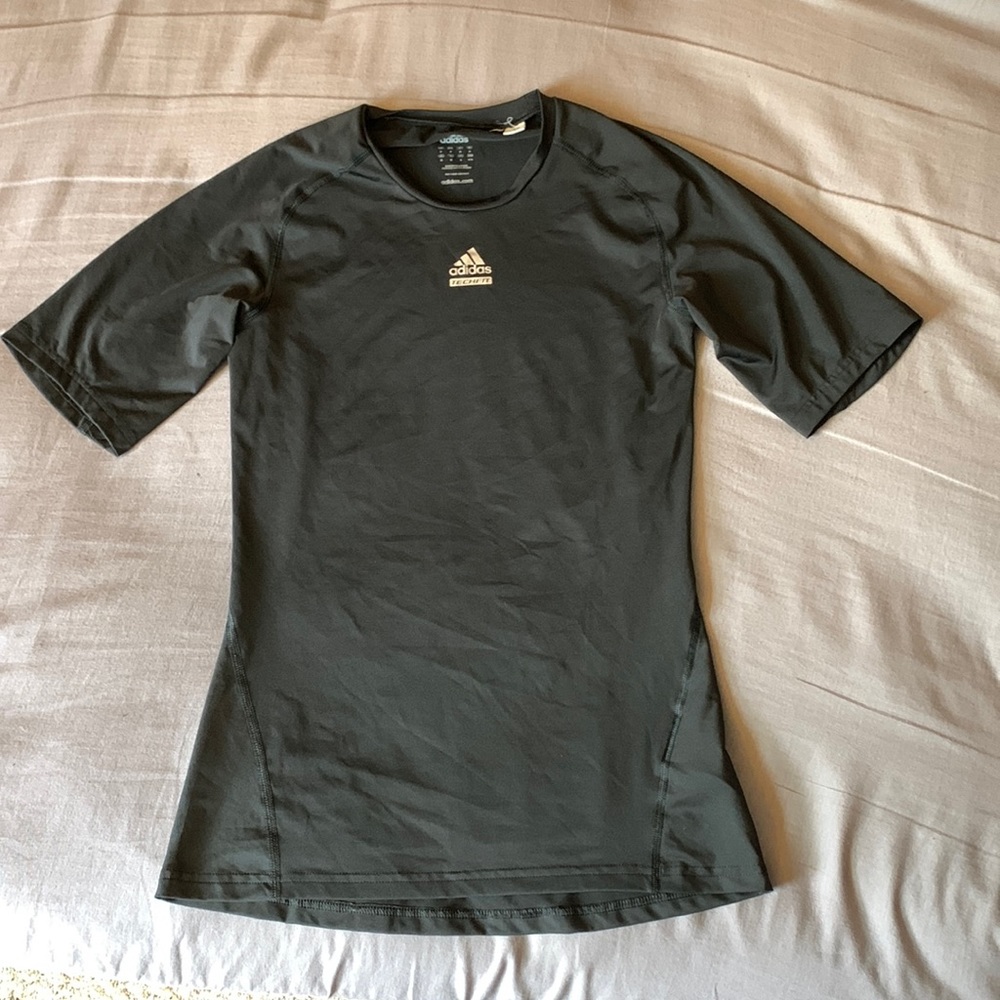 Adidas black tech fit shirt size M